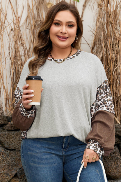 Camila Block Patchwork Dolman PLUS Sweatshirt - Hello Beautiful BoutiquePlus Size Sweatshirts & HoodiesThreaded Pear