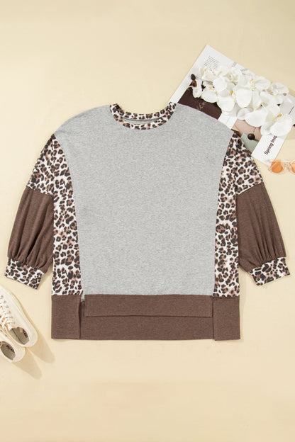 Camila Block Patchwork Dolman PLUS Sweatshirt - Hello Beautiful BoutiquePlus Size Sweatshirts & HoodiesThreaded Pear