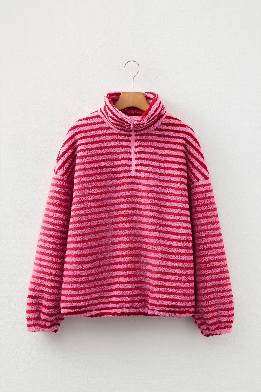 Camila Zip Fleece Oversize Sweatshirt - Hello Beautiful BoutiqueSweatshirts & HoodiesThreaded Pear