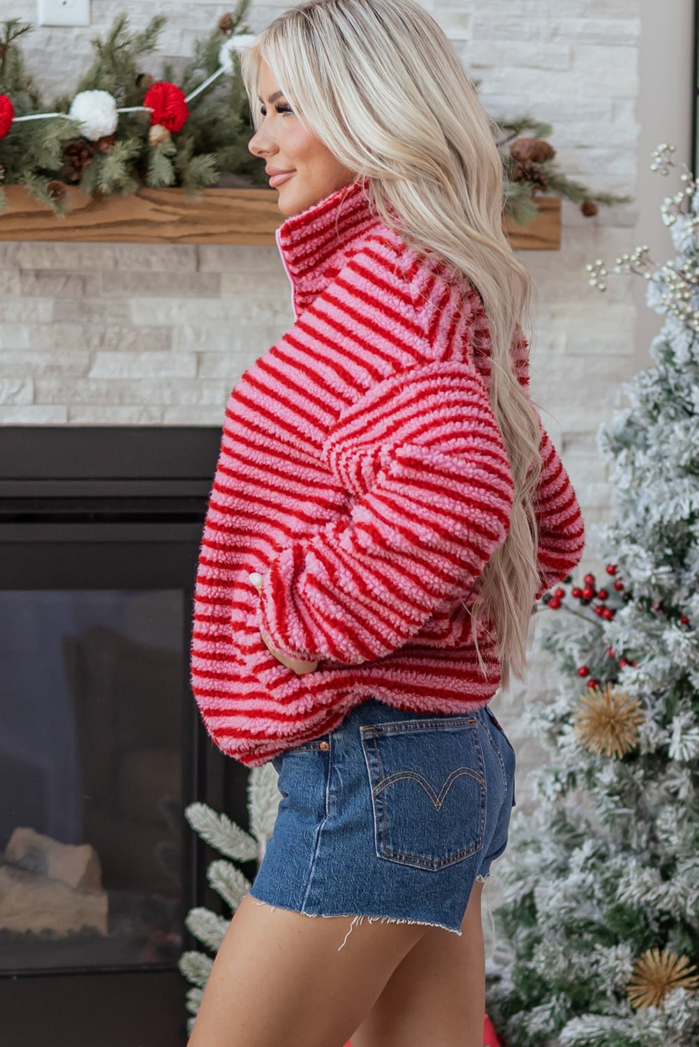 Camila Zip Fleece Oversize Sweatshirt - Hello Beautiful BoutiqueSweatshirts & HoodiesThreaded Pear