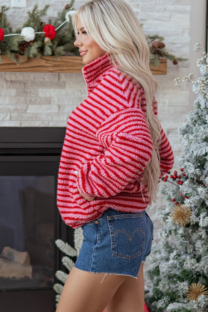 Camila Zip Fleece Oversize Sweatshirt - Hello Beautiful BoutiqueSweatshirts & HoodiesThreaded Pear