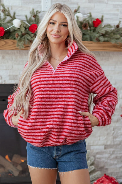 Camila Zip Fleece Oversize Sweatshirt - Hello Beautiful BoutiqueSweatshirts & HoodiesThreaded Pear