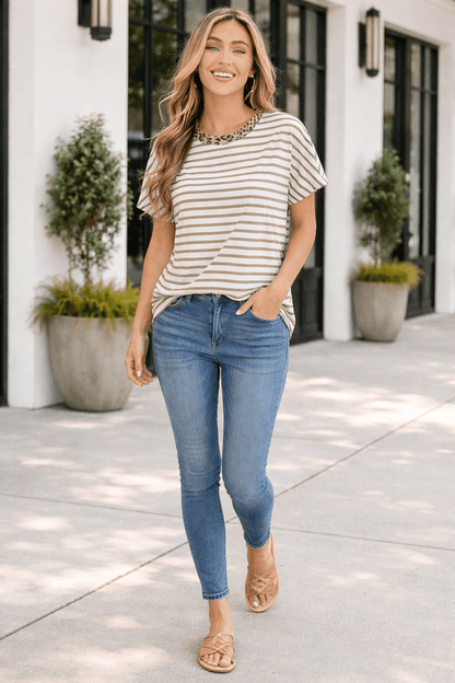 Camilla Patchwork Loose T Shirt - Hello Beautiful BoutiqueTops & TeesThreaded Pear