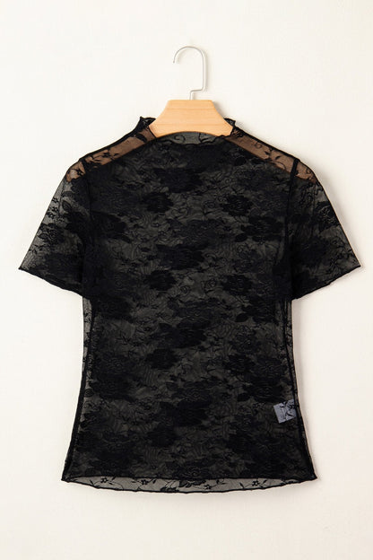Camilla Short Sleeve Sheer Top - Hello Beautiful BoutiqueTops & TeesThreaded Pear
