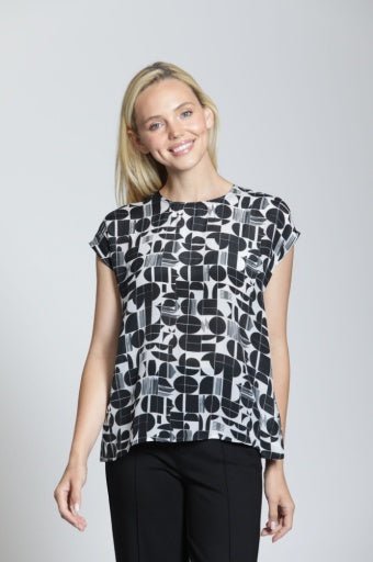 Cap Sleeve Shell T58P/C - 651D/NC - Hello Beautiful BoutiqueTopAPNY