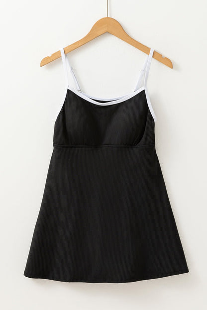 Capri Ribbed Lined Swim Dress - Hello Beautiful BoutiqueSwim DressesThreaded Pear
