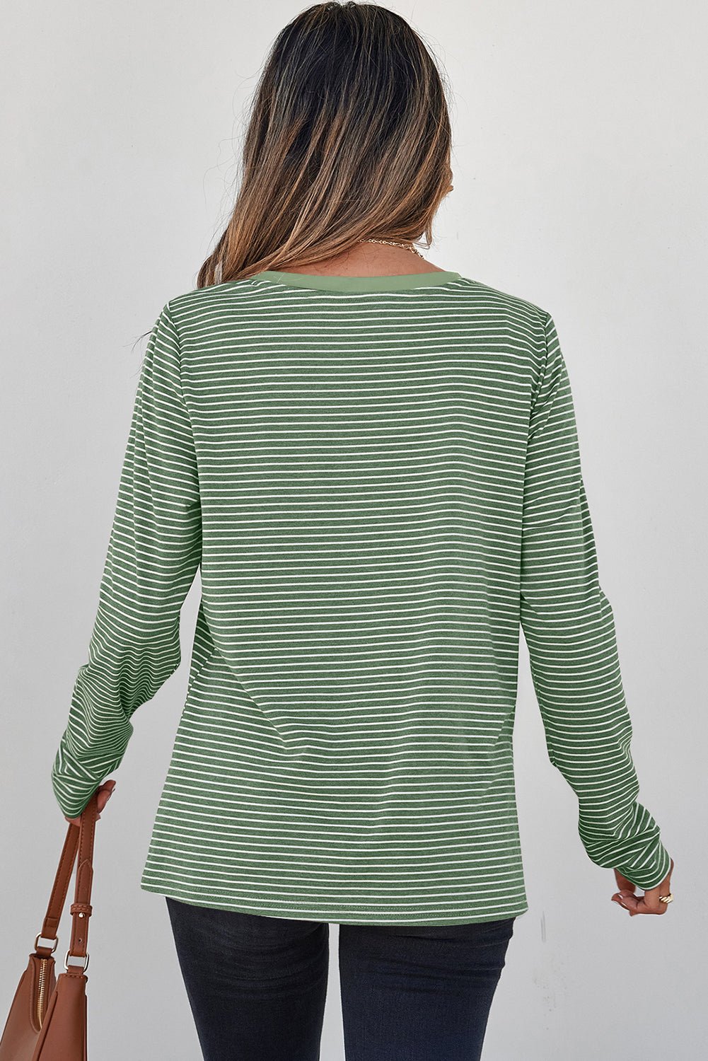 Capri Stripe Stretchy Long Sleeve Top - Hello Beautiful BoutiqueLong Sleeve TopsThreaded Pear