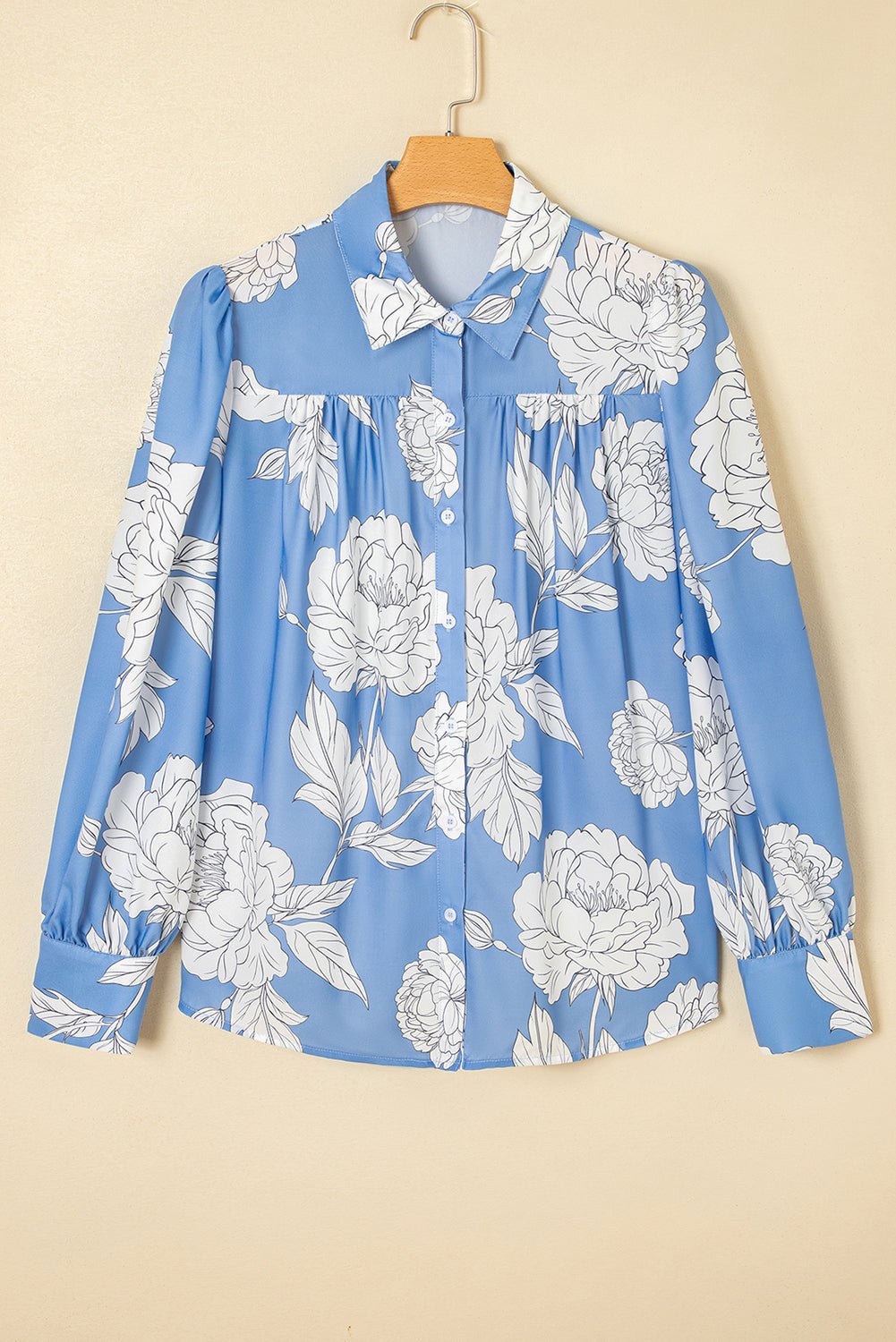 Carmen Detail Puff Sleeve Shirt - Hello Beautiful BoutiqueBlouses & ShirtsThreaded Pear