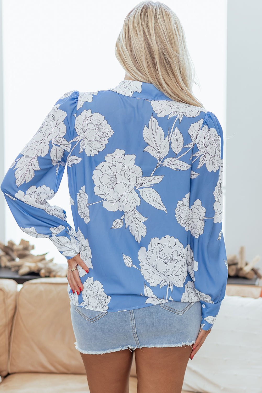 Carmen Detail Puff Sleeve Shirt - Hello Beautiful BoutiqueBlouses & ShirtsThreaded Pear