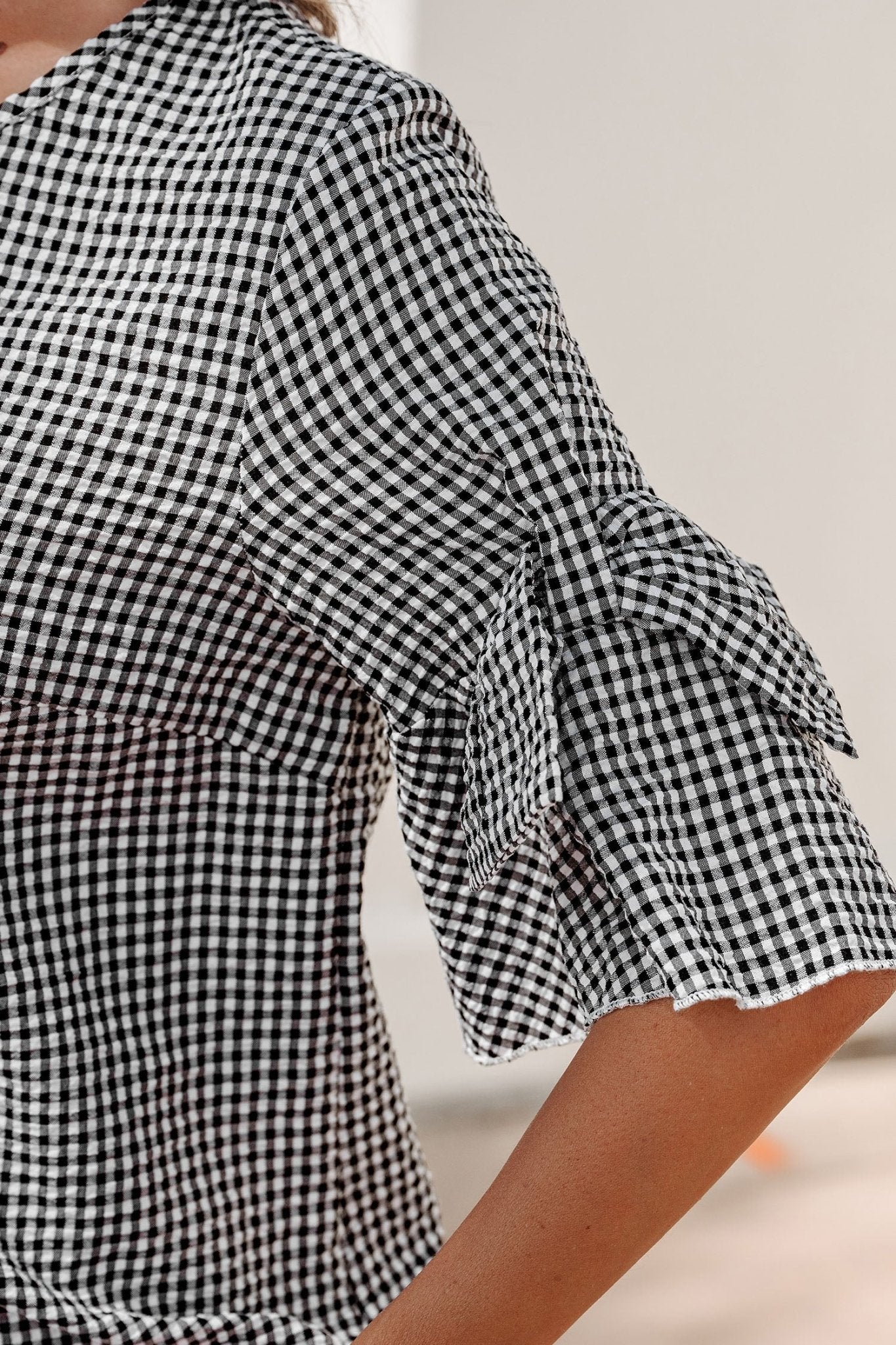 Carolina Ruffled Half Sleeve Blouse - Hello Beautiful BoutiqueBlouses & ShirtsThreaded Pear