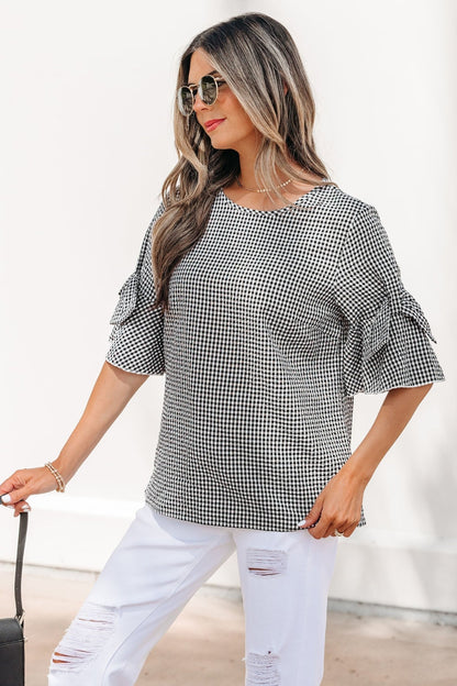 Carolina Ruffled Half Sleeve Blouse - Hello Beautiful BoutiqueBlouses & ShirtsThreaded Pear