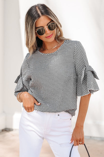 Carolina Ruffled Half Sleeve Blouse - Hello Beautiful BoutiqueBlouses & ShirtsThreaded Pear