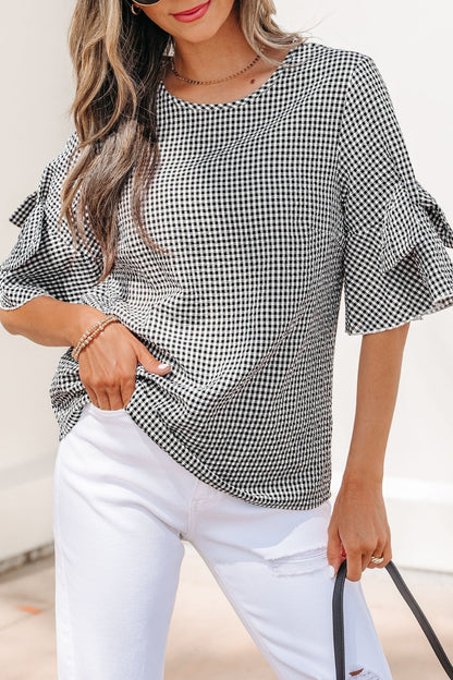 Carolina Ruffled Half Sleeve Blouse - Hello Beautiful BoutiqueBlouses & ShirtsThreaded Pear