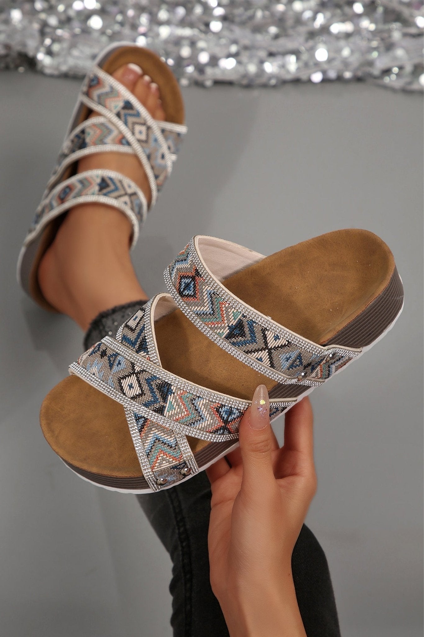 Caroline Strappy Hollowed Platform Slippers - Hello Beautiful BoutiqueSlippersThreaded Pear