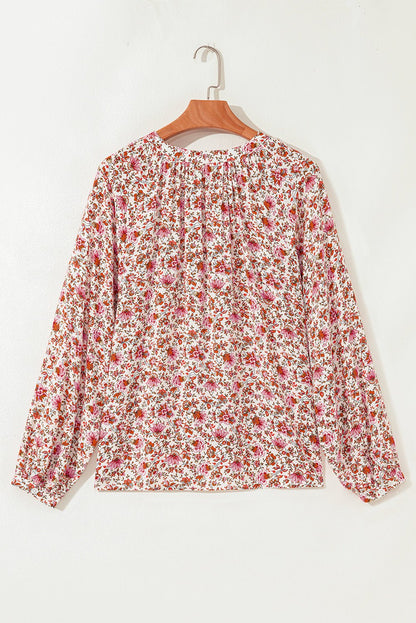 Carter Notched Puff Sleeve Blouse - Hello Beautiful BoutiqueBlouses & ShirtsThreaded Pear