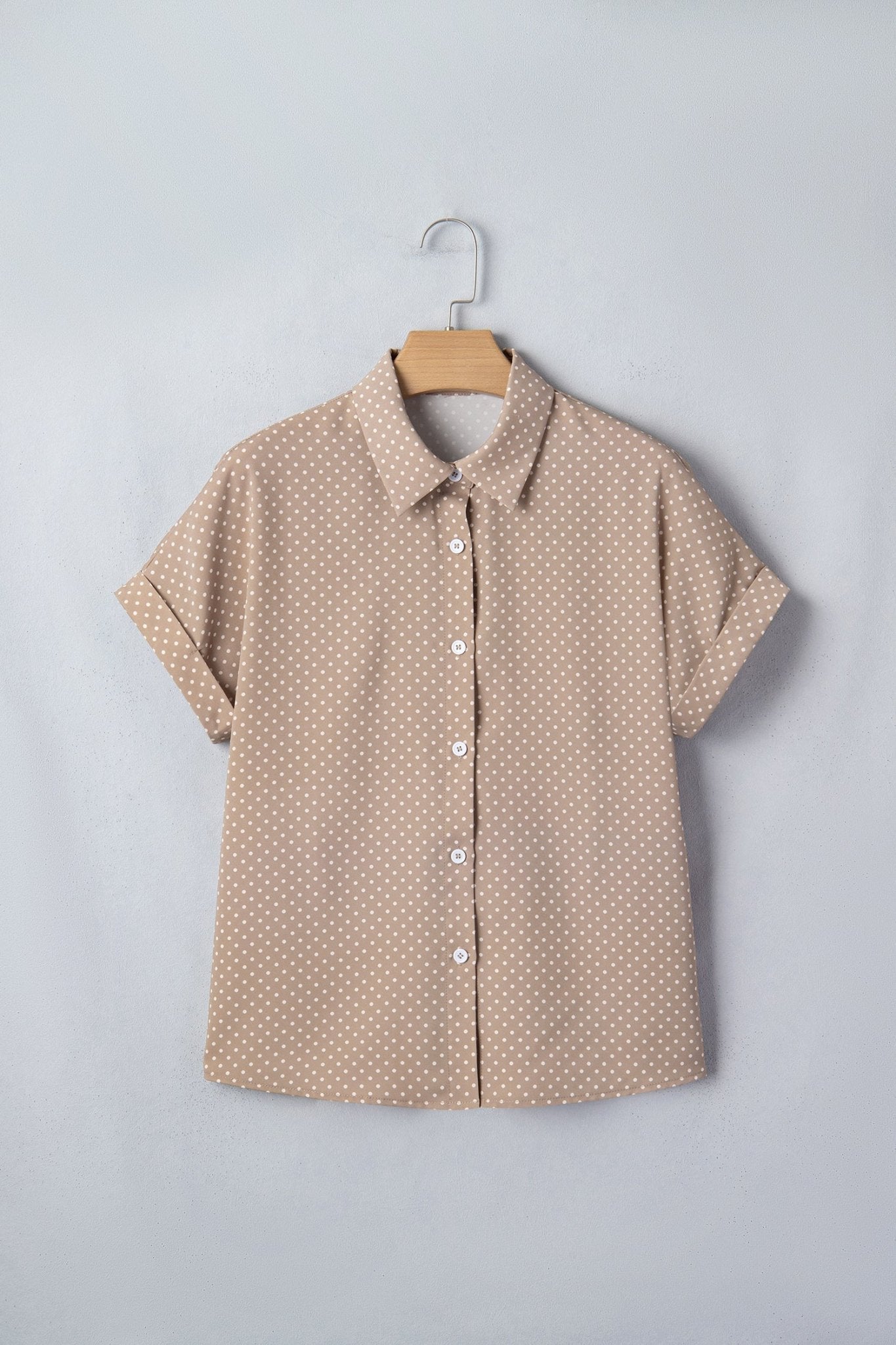 Catherine Cuffed Short Sleeve Shirt - Hello Beautiful BoutiqueBlouses & ShirtsThreaded Pear
