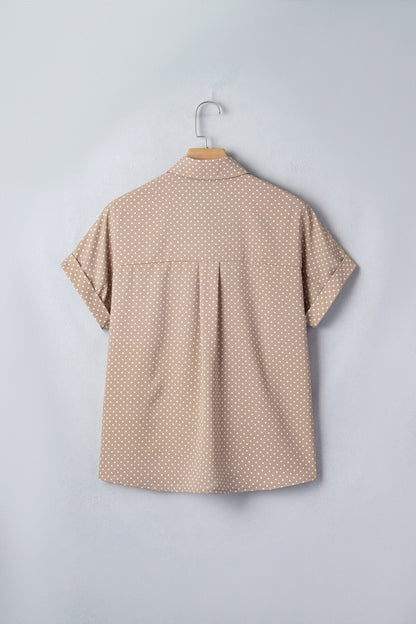 Catherine Cuffed Short Sleeve Shirt - Hello Beautiful BoutiqueBlouses & ShirtsThreaded Pear