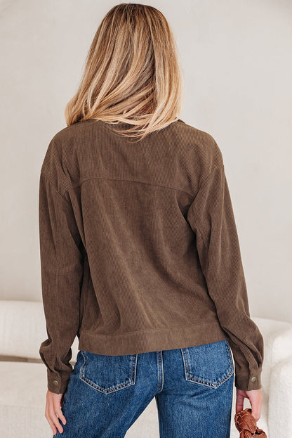 Catherine Lapel Collar Corduroy Jacket - Hello Beautiful BoutiqueJacketsThreaded Pear