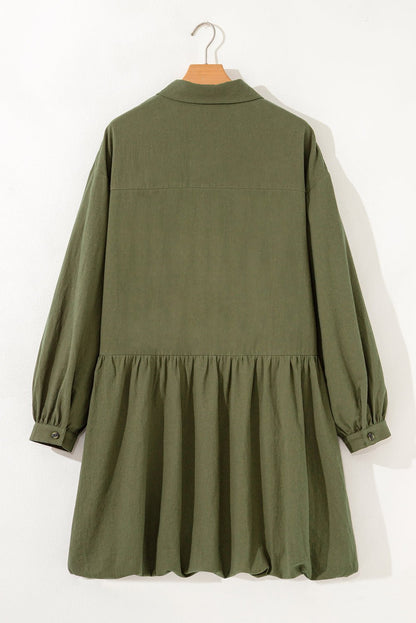 Catherine Ruffle Hem Mini PLUS Dress - Hello Beautiful BoutiquePlus Size Mini DressesThreaded Pear