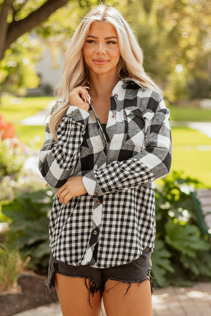Cecelia Patchwork Drawstring Hooded Shacket - Hello Beautiful Boutique15% OFFThreaded Pear