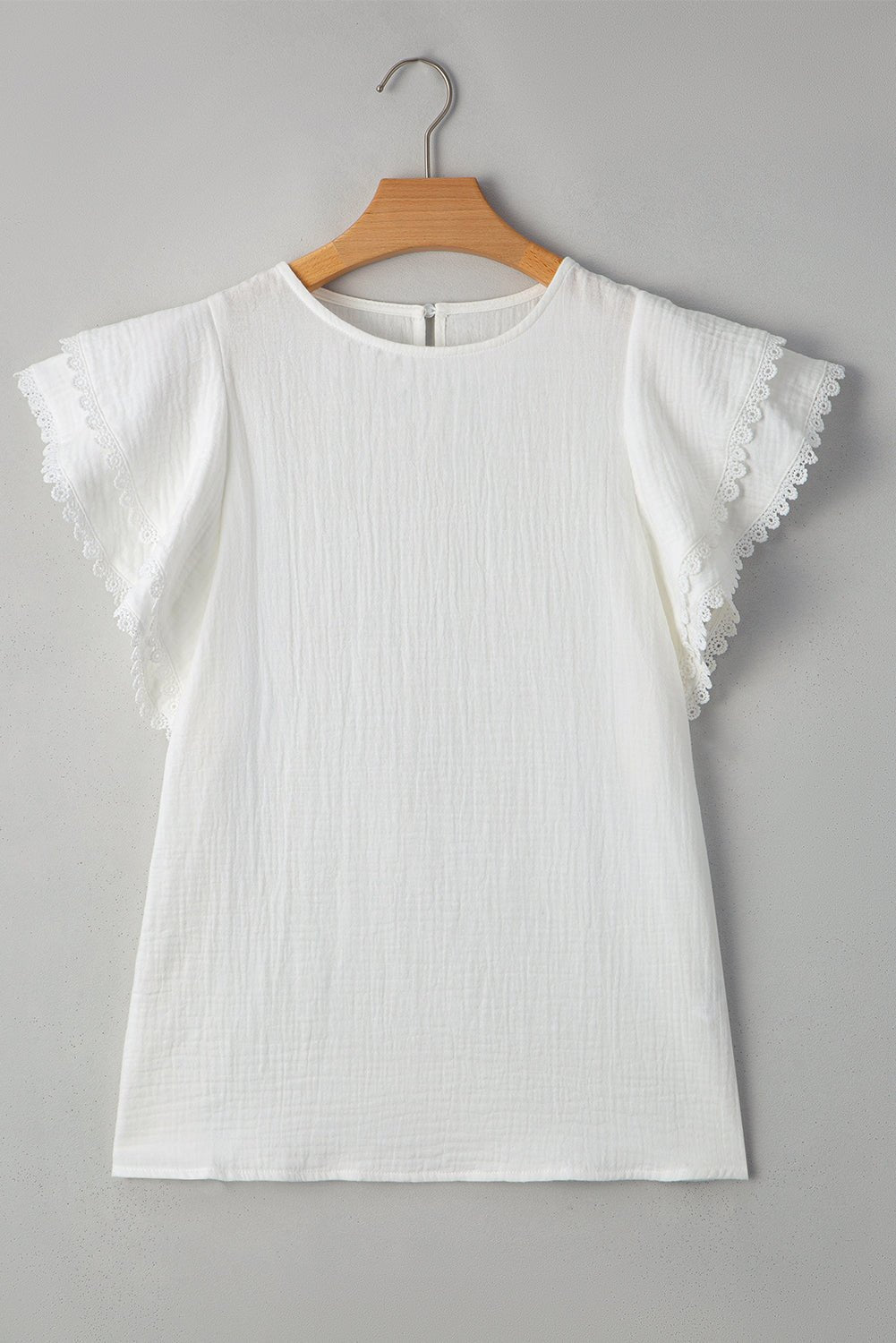Cecelia Ruffled Flutter Sleeve Blouse - Hello Beautiful BoutiqueBlouses & ShirtsThreaded Pear