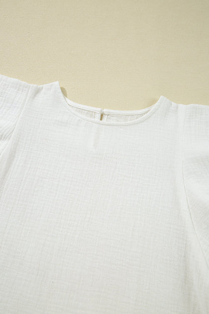 Cecelia Ruffled Flutter Sleeve Blouse - Hello Beautiful BoutiqueBlouses & ShirtsThreaded Pear