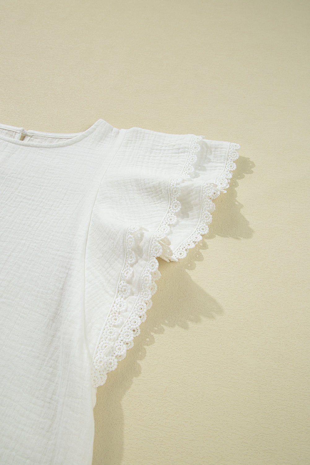 Cecelia Ruffled Flutter Sleeve Blouse - Hello Beautiful BoutiqueBlouses & ShirtsThreaded Pear