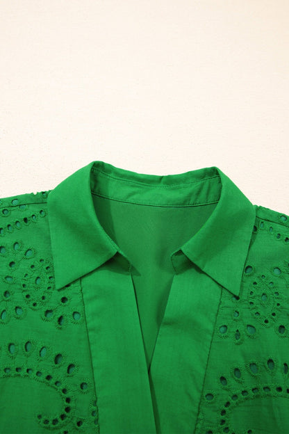 Celine Eyelet Embroidered T Shirt - Hello Beautiful BoutiqueMini DressesThreaded Pear