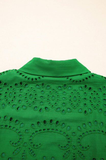 Celine Eyelet Embroidered T Shirt - Hello Beautiful BoutiqueMini DressesThreaded Pear