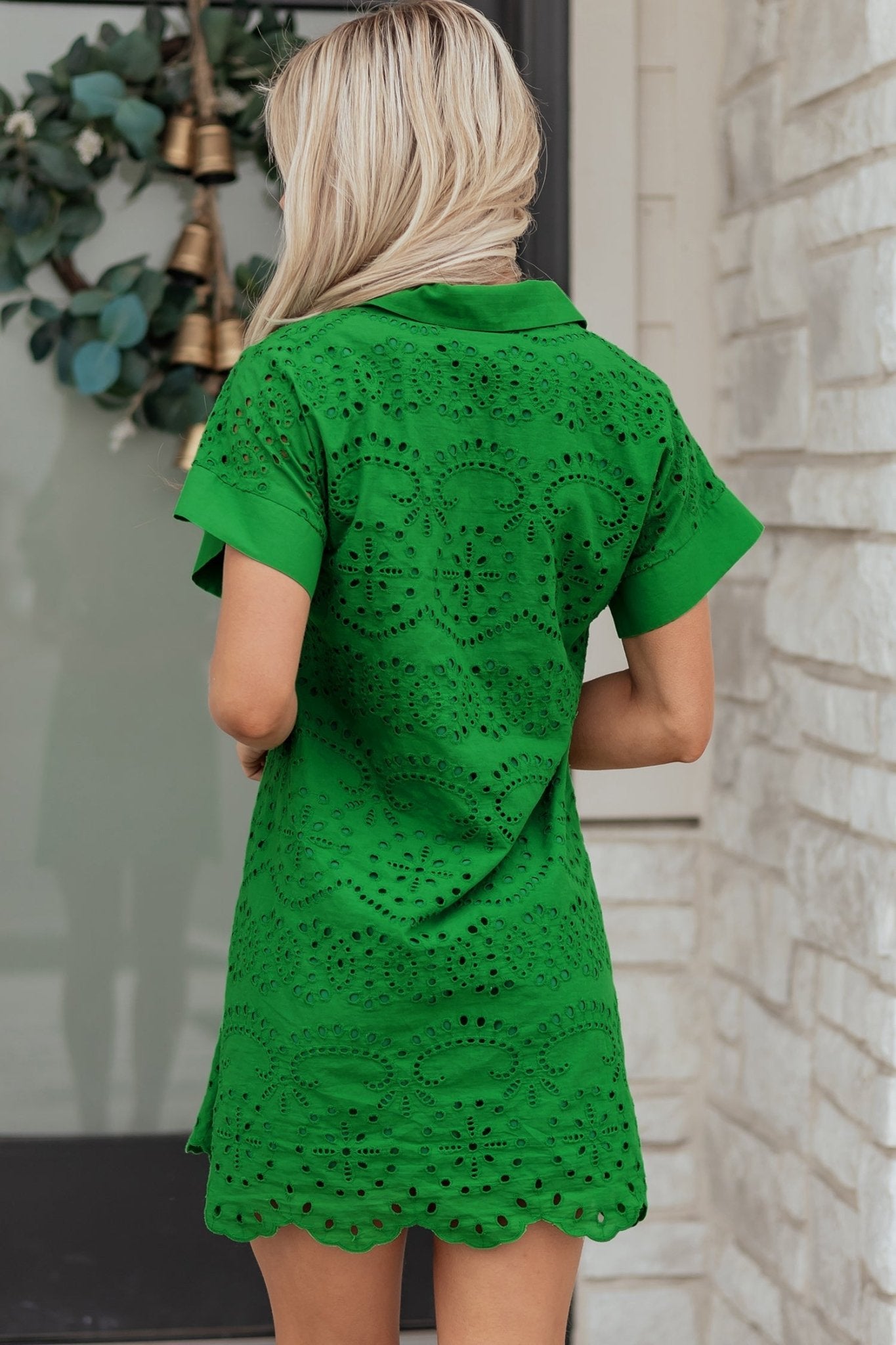 Celine Eyelet Embroidered T Shirt - Hello Beautiful BoutiqueMini DressesThreaded Pear