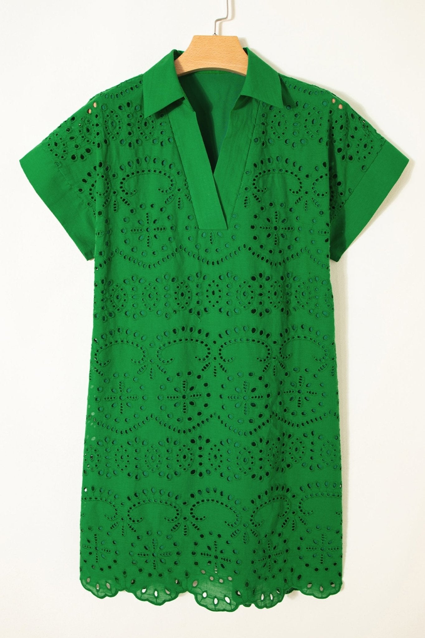 Celine Eyelet Embroidered T Shirt - Hello Beautiful BoutiqueMini DressesThreaded Pear