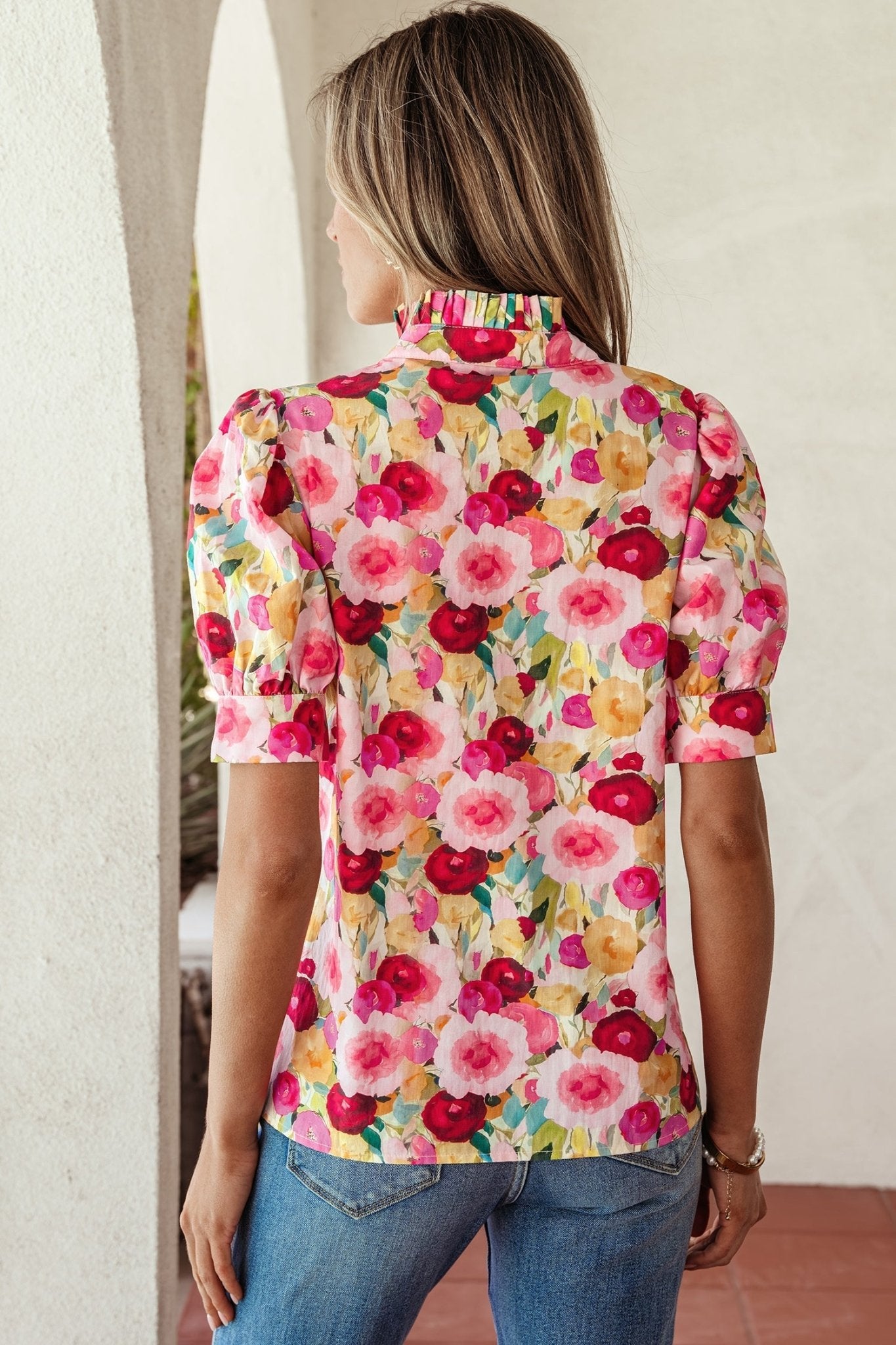 Charleigh Puff Short Sleeve Blouse - Hello Beautiful BoutiqueBlouses & ShirtsThreaded Pear
