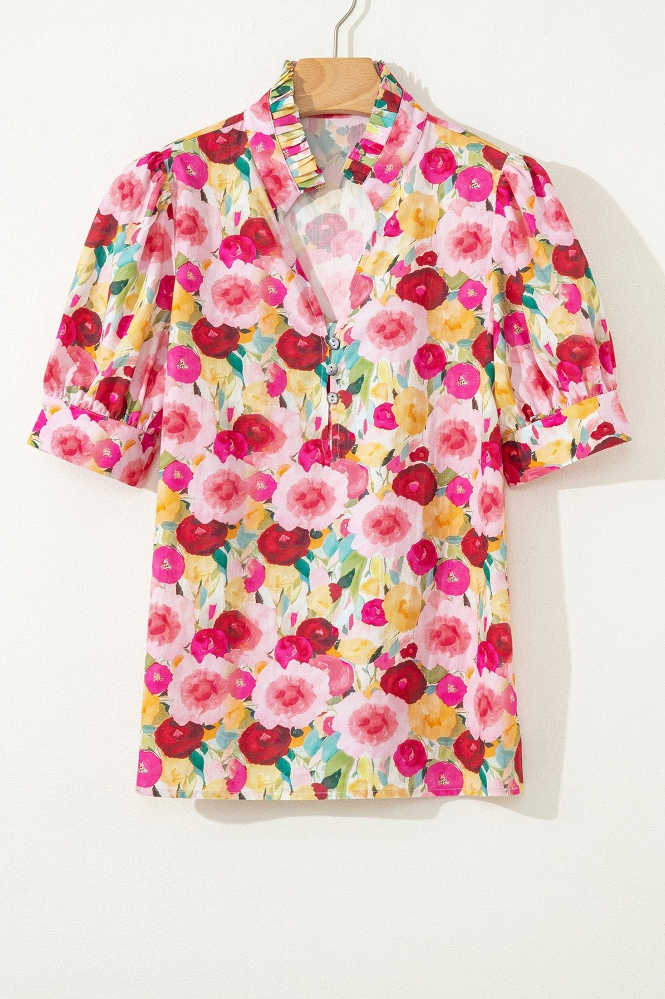 Charleigh Puff Short Sleeve Blouse - Hello Beautiful BoutiqueBlouses & ShirtsThreaded Pear