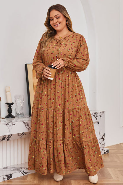 Charleigh Sleeve Tiered Maxi PLUS Dress - Hello Beautiful BoutiquePlus Size Maxi DressesThreaded Pear