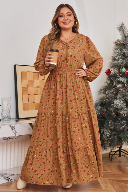 Charleigh Sleeve Tiered Maxi PLUS Dress - Hello Beautiful BoutiquePlus Size Maxi DressesThreaded Pear