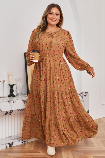 Charleigh Sleeve Tiered Maxi PLUS Dress - Hello Beautiful BoutiquePlus Size Maxi DressesThreaded Pear