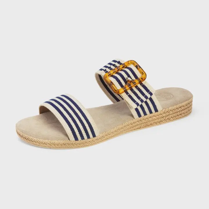 Charleston Shoe Hunter Linen Stripe - Hello Beautiful BoutiqueShoesCharleston Shoe Company