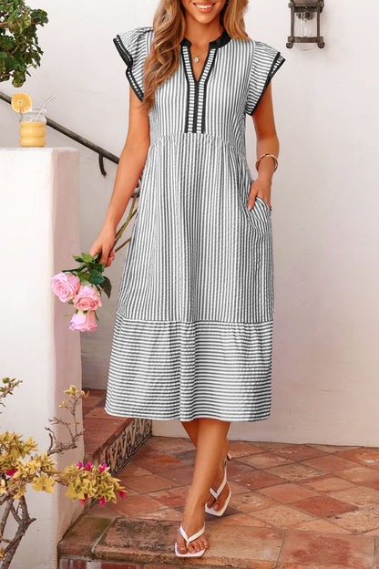 Charley Sleeve Casual Long Dress - Hello Beautiful BoutiqueMidi DressesThreaded Pear