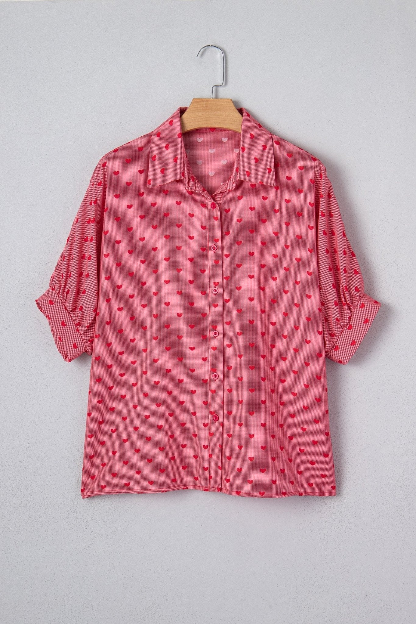 Charlie Sleeve Loose Valentine Shirt - Hello Beautiful BoutiqueBlouses & ShirtsThreaded Pear