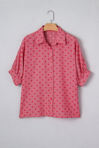 Charlie Sleeve Loose Valentine Shirt - Hello Beautiful BoutiqueBlouses & ShirtsThreaded Pear