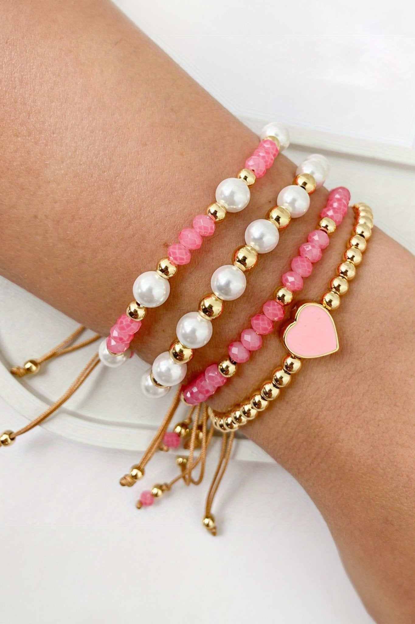 Chelsea String 4pcs Bracelet Set - Hello Beautiful BoutiqueJewelryThreaded Pear