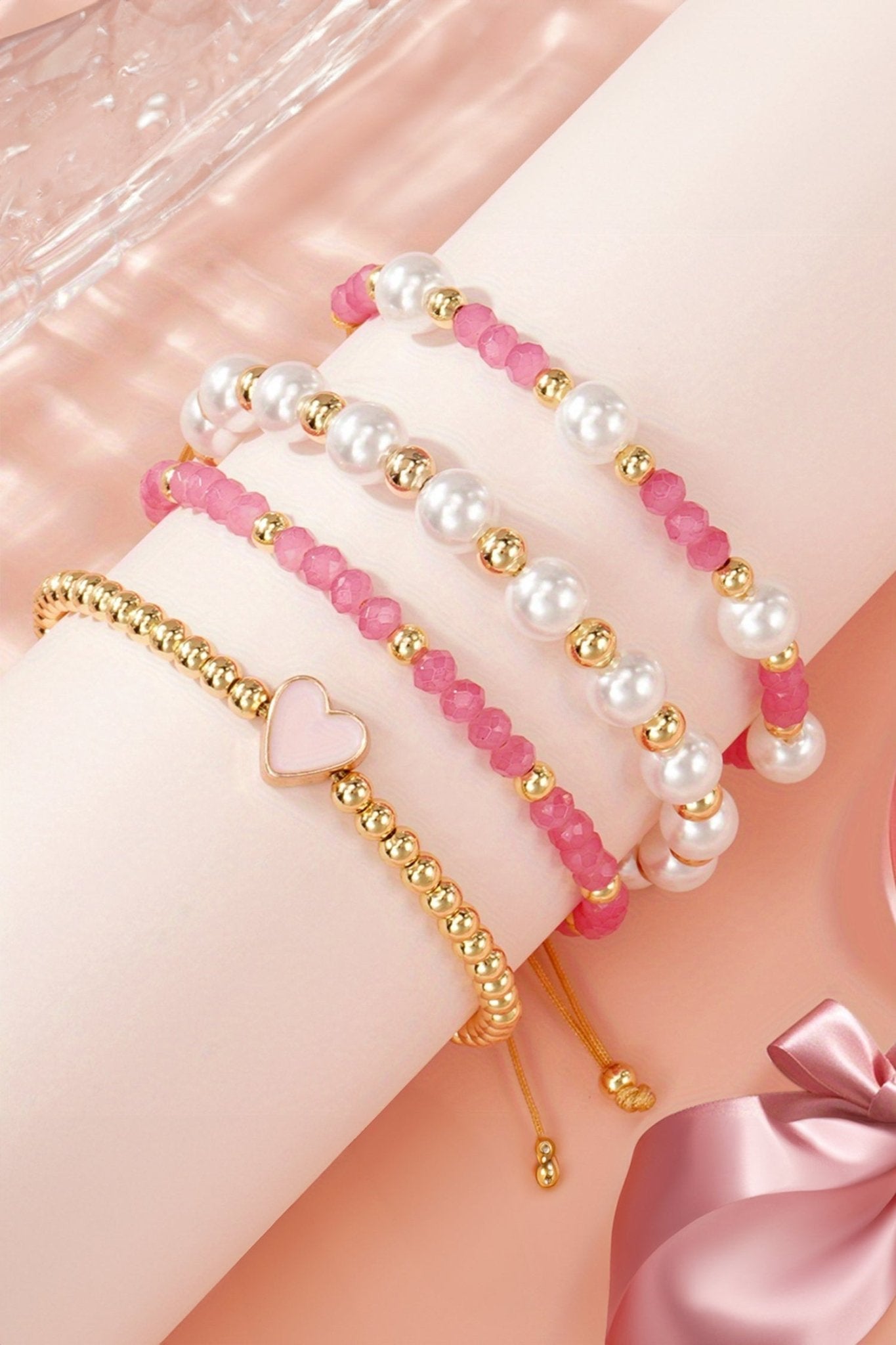Chelsea String 4pcs Bracelet Set - Hello Beautiful BoutiqueJewelryThreaded Pear