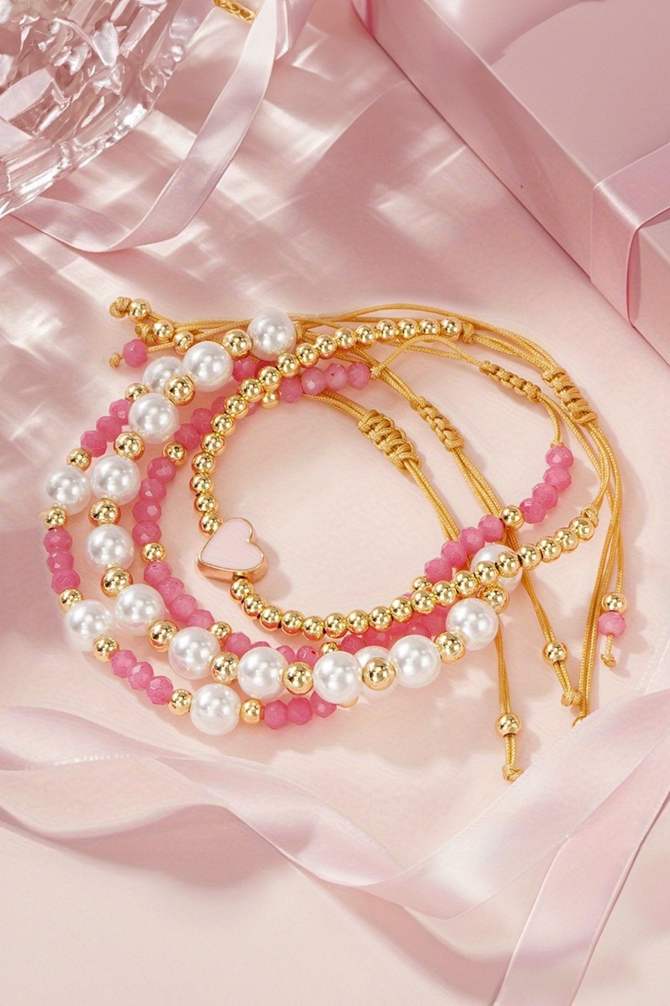 Chelsea String 4pcs Bracelet Set - Hello Beautiful BoutiqueJewelryThreaded Pear