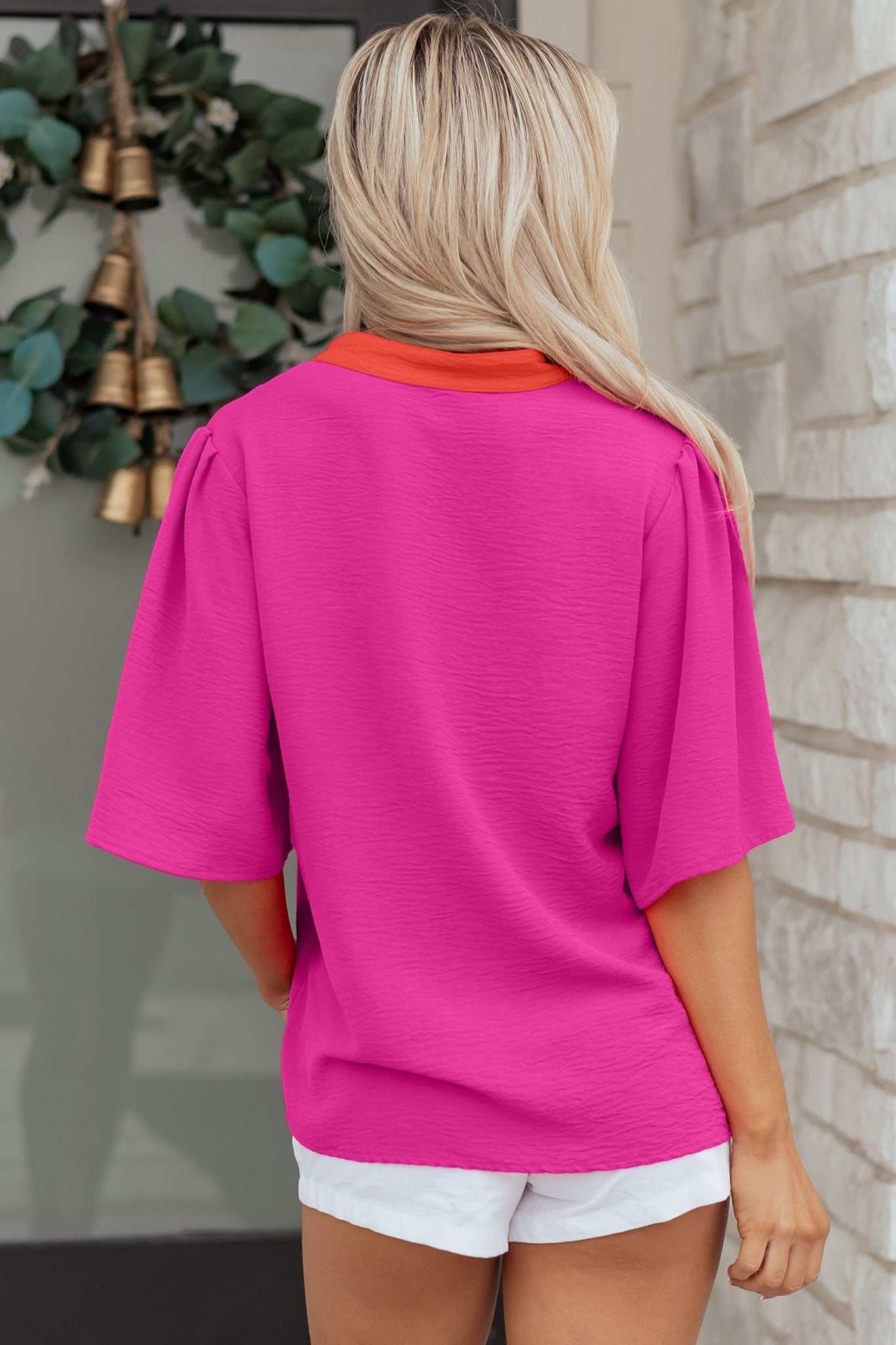 Chelsea Wide Short Sleeve Top - Hello Beautiful BoutiqueBlouses & ShirtsThreaded Pear