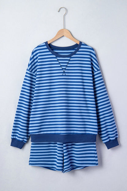 Chloe Casual Short Set Long Sleeve Top Set - Hello Beautiful BoutiqueShort SetsThreaded Pear
