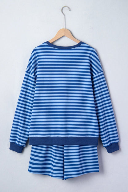 Chloe Casual Short Set Long Sleeve Top Set - Hello Beautiful BoutiqueShort SetsThreaded Pear
