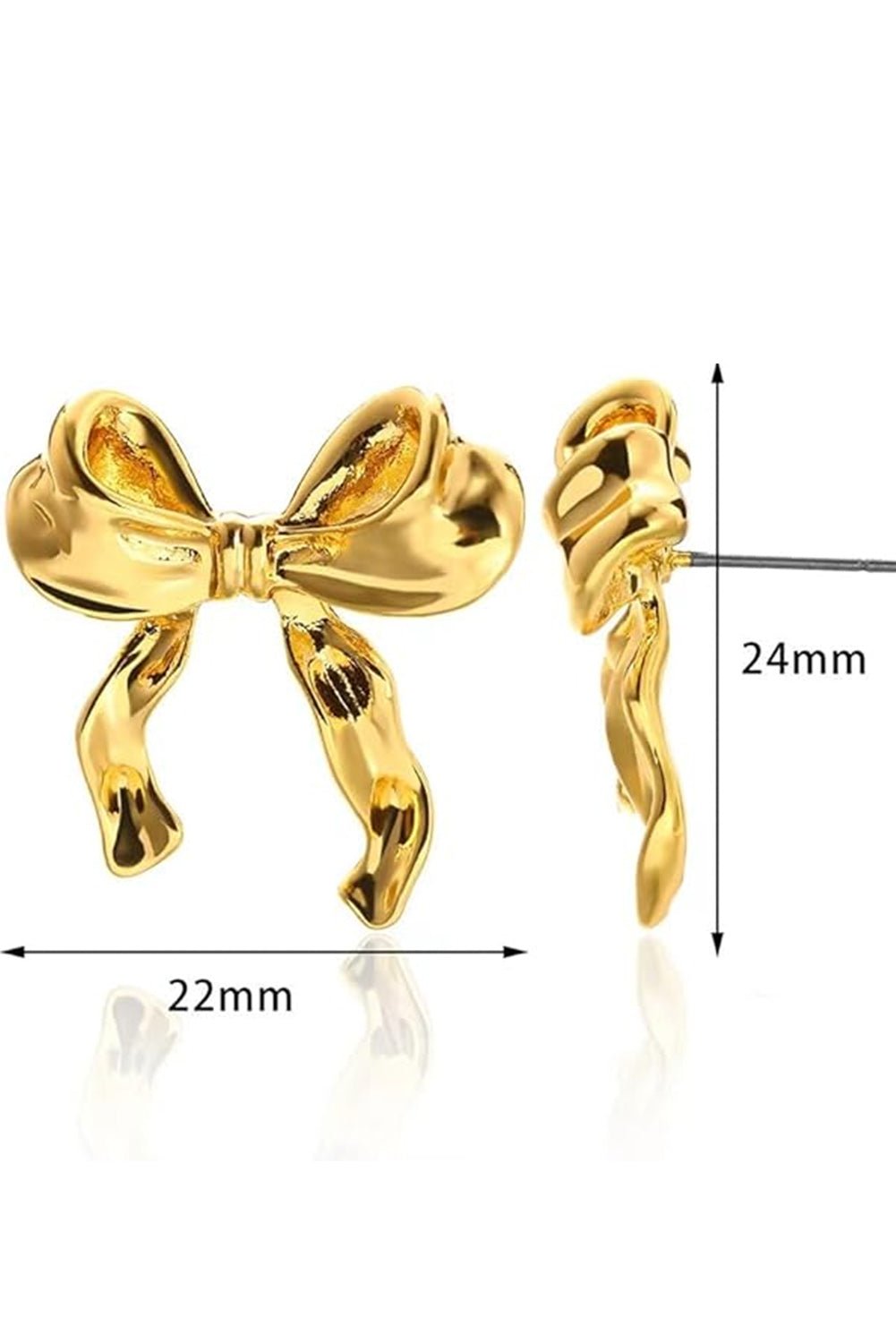 Chloe Design Plated Studded Earrings - Hello Beautiful BoutiqueJewelryThreaded Pear