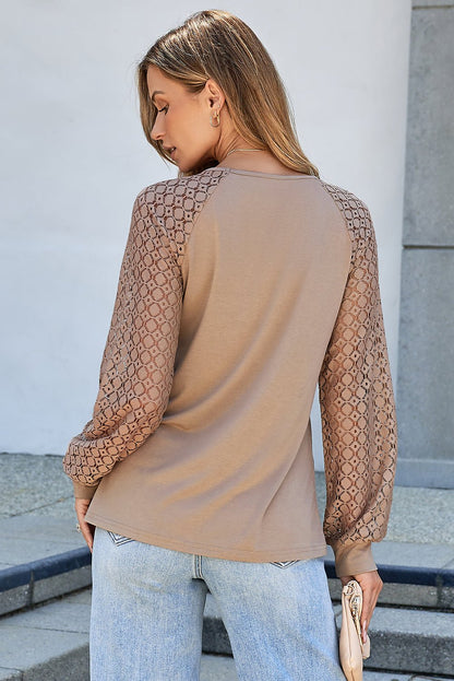 Christina Raglan Sleeve Pleated Top - Hello Beautiful BoutiqueLong Sleeve TopsThreaded Pear