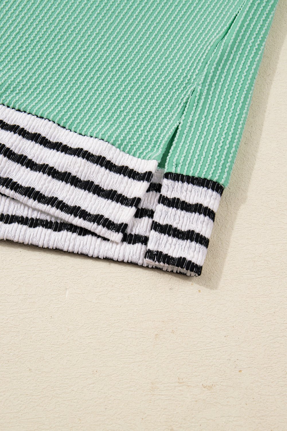 Claire Contrast Striped Patchwork Long Sleeve Top - Hello Beautiful BoutiqueLong Sleeve TopsThreaded Pear