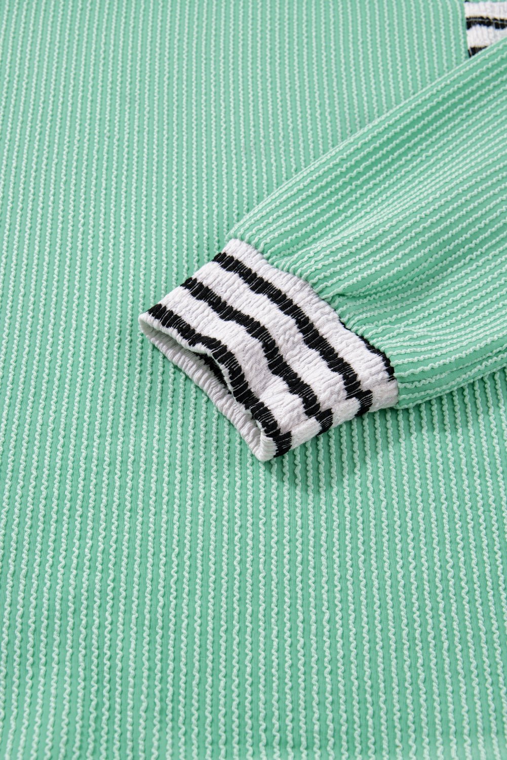 Claire Contrast Striped Patchwork Long Sleeve Top - Hello Beautiful BoutiqueLong Sleeve TopsThreaded Pear